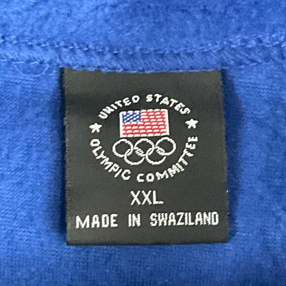 USA Olympic Official Fleece Vest Royal Blue Embroidered Rainbow Ring Logo sz XXL - Picture 5 of 9